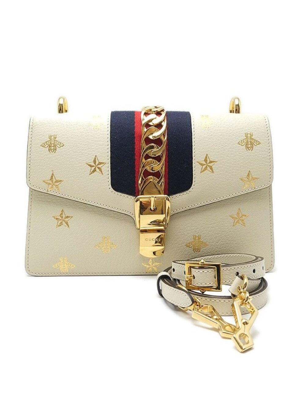 Gucci Sylvie Small Shoulder Bag Ivory